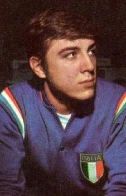 Pino Brumatti con la divisa della Nazionale